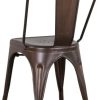 BenyLed Lot de 4 Chaises de Salle à Manger Empilables en Métal Style Industriel Vintage, Convient pour Une Utilisation Intérieure et Extérieure, Chaise de Jardin, Glaçage