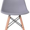 WV LeisureMaster Lot de 6 Chaises Blanches de Salle à Manger Chaise de Cuisine avec Pieds en Bois,Gris