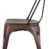 BenyLed Lot de 4 Chaises de Salle à Manger Empilables en Métal Style Industriel Vintage, Convient pour Une Utilisation Intérieure et Extérieure, Chaise de Jardin, Glaçage