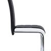 IDMarket - Lot de 4 chaises Mia Noires liseré Blanc pour Salle à Manger