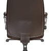 Kijng FurnLAB Throne Fauteuil de bureau ergonomique en cuir véritable Marron