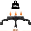 31eKQ2ntfjS._AC_.jpg Yaheetech Chaise/Fauteuil de Bureau Ergonomique Pivotant en Maille avec Dossier/Accoudoirs/Siège et Base Plus Large Noir 60 x 56 x 90-100 cm