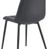 31hY5HNxaDL._AC_.jpg IDIMEX Lot de 4 chaises Alvaro pour Salle à Manger ou Cuisine avec 4 Pieds en métal Noir et Assise capitonnée, revêtement synthétique Noir
