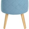 Lot de 2/4/6 Chaises en Velours Style Scandinave Pieds en Métal Chaise de Salle à Manger (Bleu, 2)