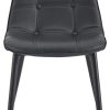 31nZUmbkX4L._AC_.jpg IDIMEX Lot de 4 chaises Alvaro pour Salle à Manger ou Cuisine avec 4 Pieds en métal Noir et Assise capitonnée, revêtement synthétique Noir