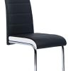 IDMarket - Lot de 4 chaises Mia Noires liseré Blanc pour Salle à Manger