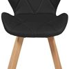 31ryKKUSgnL._AC_.jpg IDMarket Lot de 4 chaises ROBINE Noires pour Salle à Manger
