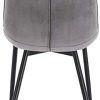 WOLTU 6X Chaise de Salle à Manger Chaise Design Moderne Assise en Velours Bien rembourrée Cadre en métal, Gris Foncé, BH142dgr-6
