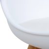 WOLTU 1 X Chaise Salle à Manger Chaise de Cuisine en Similicuir + Plastique + Bois,Blanc BH29ws-1