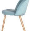 BenyLed Lot de 4 Chaises de Salle à Manger Rembourrées avec Dossier en Velours Doux et Pieds Réglables en Métal Style Bois (Vert)