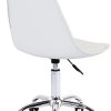 31vzjgxgzdL._AC_.jpg Radelldar Chaise Bureau Blanche Scandinave Fauteuil de Bureau a Coussin Pivotant Hauteur Réglable à roulettes Chaise D'ordinateur pour Le Bureau à Domicile (Blanc)