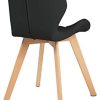 31xOYTmaaGL._AC_.jpg IDMarket Lot de 4 chaises ROBINE Noires pour Salle à Manger