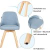 ARTETHYS Chaises de Salle à Manger Scandinaves, Assise et Dossier Pivotant à 360°, Chaises de Bureau avec Pieds en Bois, Chaise pour Salon Chambre Coiffeuse, Bleu-gris