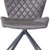 Damiware Rocky Lot de 2 Chaises Salle à Manger Confort Revêtement en Tissu (Stone)