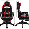 41zfBHfELL._AC_.jpg SONGMICS Fauteuil gamer, Chaise gaming, Siège de bureau réglable, avec repose-pieds télescopique, ergonomique, mécanisme basculent, appui-tête, support lombaire, charge 150 kg, Noir et rouge OBG73BRV1