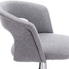 41-KerNae6L._AC_.jpg WOLTU BS30hgr Chaise de Bureau Tabouret à Roulette en Lin,Tabouret de Travail Tabouret Roulant avec accoudoir, réglable en Hauteur,Gris Clair
