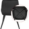 ELIGHTRY Lot de 6 Chaises de Salle à Manger Rétro Chaise de Cuisine avec Dossier Chaise de Salon Assise en Velours et Pieds en Métal,Noir