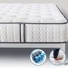 Vesgantti Matelas 24cm Épaisseur Ressort Ensachés Matelas en Mousse Mémoire de Forme Transpirant 7 Zone de Confort CertiPUR-US (90x190cm)