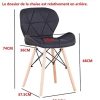 412im04FtXL._AC_.jpg Zmall Lot de 8 chaises de salle à manger rembourrées en lin avec pieds en bois, coussin d'assise doux pour maison, restaurant, réception, coin salon
