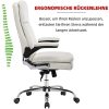 413kOdfncFS._AC_.jpg YAMASORO Fauteuil de Bureau, Chaise de Bureau, Soutien Lombaire Ajustable, Accoudoirs Pliables, Dossier Ergonomique Inclinable en Faux Cuir, Siège Pivotant à roulettes (Blanc | No. 3287)
