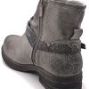 Angkorly - Chaussure Mode Bottine Motard Motarde Moto réversible Rock Femme lanière Boucle imprimé Serpent Talon Bloc 3.5 CM
