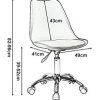 416bX6wI0JL._AC_.jpg Radelldar Chaise Bureau Blanche Scandinave Fauteuil de Bureau a Coussin Pivotant Hauteur Réglable à roulettes Chaise D'ordinateur pour Le Bureau à Domicile (Blanc)