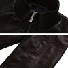417qbXqLKJL._AC_.jpg Wantdo Homme Veste en Simili Cuir Manteau Chaud Coupe-Vent Moto Rétro Multi-Poches Blouson en PU Capuche Amovible Veste de Texture Mate