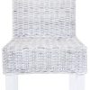 vidaXL 6X Chaise de Salle à Manger Rotin Kubu Bois de Manguier Cuisine Dîner