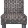 vidaXL 6X Chaise de Salle à Manger Rotin Kubu Bois de Manguier Cuisine Dîner