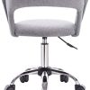 418pLuRdwuL._AC_.jpg WOLTU BS30hgr Chaise de Bureau Tabouret à Roulette en Lin,Tabouret de Travail Tabouret Roulant avec accoudoir, réglable en Hauteur,Gris Clair