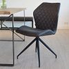Damiware Rocky Lot de 2 Chaises Salle à Manger Confort Revêtement en Tissu (Stone)