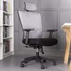 41Avc7XdPL._AC_.jpg mfavour Chaise de Bureau, Chaise Bureau Ergonomique, Fauteuil de Bureau, Siège Confortable Fauteuil Ergonomique avec 2D Accoudoirs, Hauteur Apui-tête Soutien Lombaire Dossier Règalable (Gris)