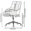 41BZOK9SwNS._AC_.jpg Chaise Bureau Enfant Garcon Ado Ergonomique en Velours Gris Fauteuil de Bureau Confortable sans Accoudoir Pivotant Chaise de Coiffeuse avec roulettes Hauteur Réglable