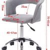 41BaWuw751L._AC_.jpg WOLTU BS30hgr Chaise de Bureau Tabouret à Roulette en Lin,Tabouret de Travail Tabouret Roulant avec accoudoir, réglable en Hauteur,Gris Clair