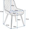 ELIGHTRY Lot de 6 Chaises de Salle à Manger Rétro Chaise de Cuisine avec Dossier Chaise de Salon Assise en Velours et Pieds en Métal,Noir