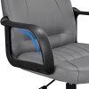 41DNnlrToUS._AC_.jpg Yaheetech Chaise Bureau Fauteuil de Direction Ergonomique Hauteur Réglable Similicuir Pivotante Charge Max 136kg Gris