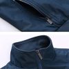 41IAVrxDp7L._AC_.jpg FTCayanz Blouson Homme Casual Léger Veste Mi Saison Manches Longues Col Montant Manteau S-3XL