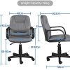 41JN8pWXzGS._AC_.jpg Yaheetech Chaise Bureau Fauteuil de Direction Ergonomique Hauteur Réglable Similicuir Pivotante Charge Max 136kg Gris
