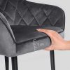 41LpZ5S8ddL._AC_.jpg SONGMICS Chaises de Salle à Manger, Lot de 2, Fauteuils, Sièges rembourrées, accoudoirs, Largeur d’Assise 49 cm, Pieds en métal, Velours, Charge 110 kg, pour Salon, Chambre, Gris LDC088G02