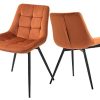 41MG3NViTFL._AC_.jpg Lot de 2 Chaises en Velours Brun Clair - 60CM*52CM*78CM, Chaise De Salle à Manger Rembourrée en Velours, Pieds en Métal Massif, Chaise Longue d'angle Confortable pour La Maison Et La Cuisine