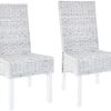 vidaXL 6X Chaise de Salle à Manger Rotin Kubu Bois de Manguier Cuisine Dîner