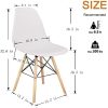 WV LeisureMaster Lot de 6 Chaises Blanches de Salle à Manger Chaise de Cuisine avec Pieds en Bois