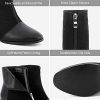 41NVBjjOzxL._AC_.jpg MaxMuxun Femme Bottines à talons Bloc avec fermeture éclair sur le devant Dame Bottines en Daim