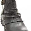 Angkorly - Chaussure Mode Bottine Motard Cavalier Femme perforée Boucle lanière Talon Bloc 3 CM - Intérieur Fourrée