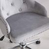 41O8XQCb7UL._AC_.jpg Chaise Bureau Enfant Garcon Ado Ergonomique en Velours Gris Fauteuil de Bureau Confortable sans Accoudoir Pivotant Chaise de Coiffeuse avec roulettes Hauteur Réglable