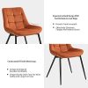 41OCfZdCssL._AC_.jpg Lot de 2 Chaises en Velours Brun Clair - 60CM*52CM*78CM, Chaise De Salle à Manger Rembourrée en Velours, Pieds en Métal Massif, Chaise Longue d'angle Confortable pour La Maison Et La Cuisine