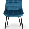 IDMarket - Lot de 4 chaises Mady en Velours Bleu pour Salle à Manger
