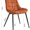 41OxgH8HfwL._AC_.jpg Lot de 2 Chaises en Velours Brun Clair - 60CM*52CM*78CM, Chaise De Salle à Manger Rembourrée en Velours, Pieds en Métal Massif, Chaise Longue d'angle Confortable pour La Maison Et La Cuisine