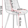 WOLTU 6X Chaise de Salle à Manger Chaise Design Moderne Assise en Velours Bien rembourrée Cadre en métal, Gris Foncé, BH142dgr-6