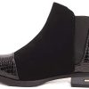 Primtex Bottines Chelsea Femme à Zip Motif Croco Verni Simili Cuir Boots Petit